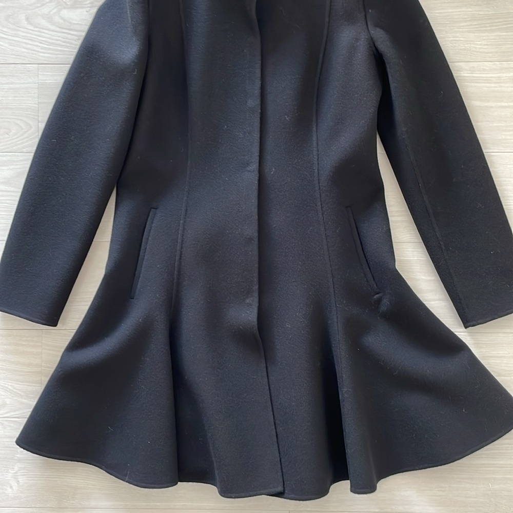 Valentino Black Wool/Cashmere Blend Swing Coat - Picture 4 of 12